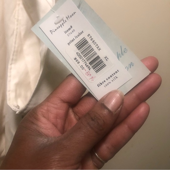 100% Silk white pants, nwt, size - Picture 10 of 11